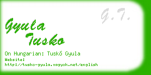 gyula tusko business card