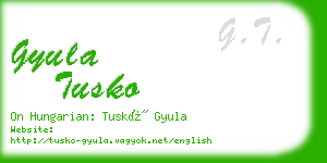 gyula tusko business card